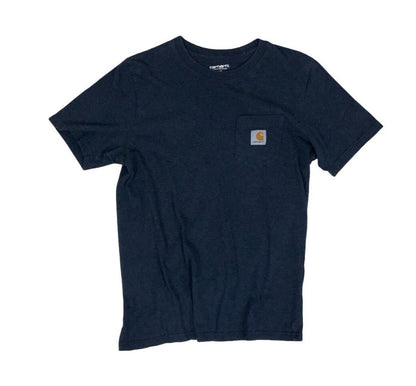 CARHARTT NAVY WORK IN PROGRESS WIP BLUE POCKET TEE SMALL