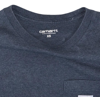 CARHARTT NAVY WORK IN PROGRESS WIP BLUE POCKET TEE SMALL