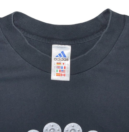 VTG ADIDAS BLACK  2003 FC BAYERN MUNCHEN FOOTBALL GRAPHIC TEE LARGE