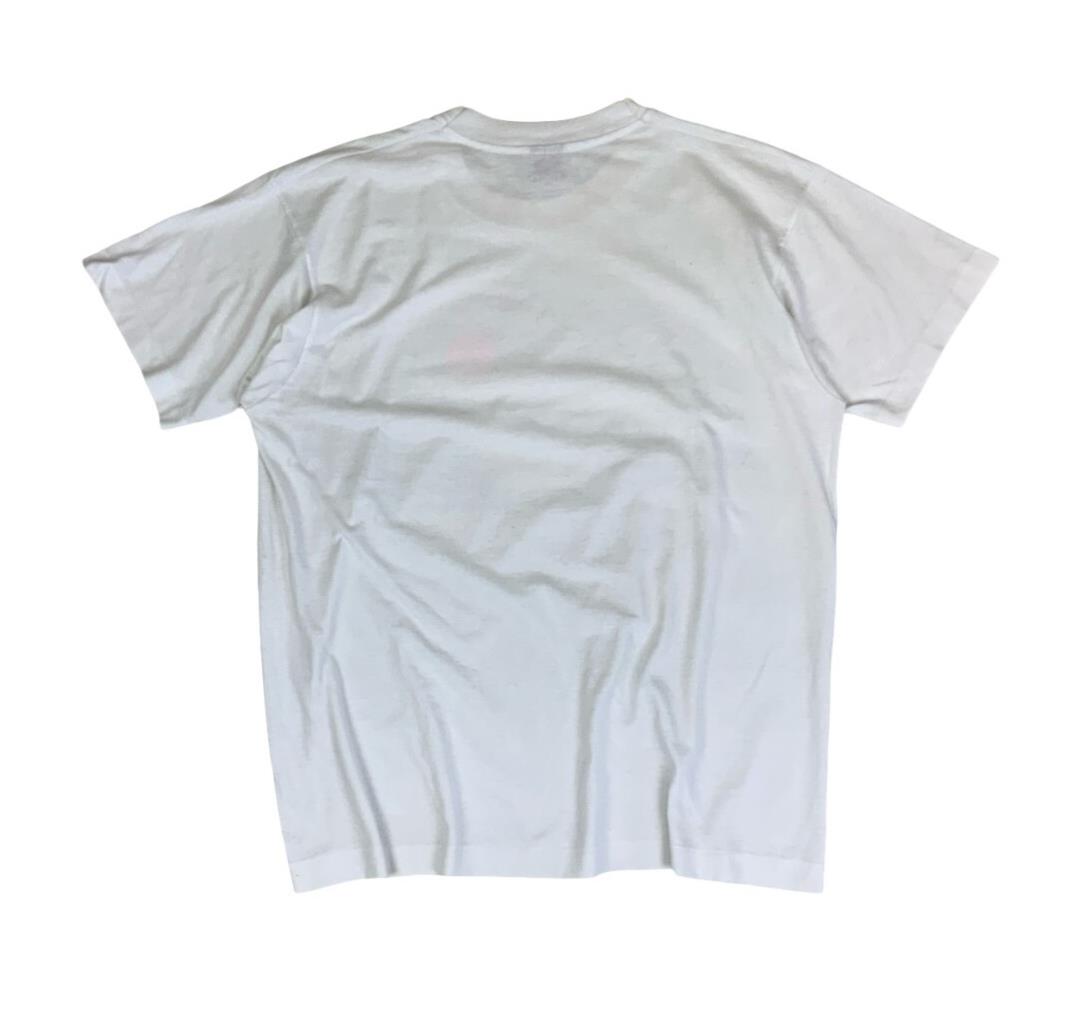 VTG 90S WHITE PLAYA DE LAS AMERICAS TENERIFE BEACH GRAPHIC SINGLE STITCH TEE L