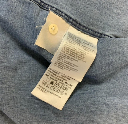 VTG 90S LEVI'S BUE WESTERN DENIM SNAP BUTTON RED TAB SHIRT SMALL