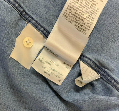 VTG 90S LEVI'S BUE WESTERN DENIM SNAP BUTTON RED TAB SHIRT SMALL