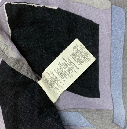 VTG ARMANI EXCHANGE CASUAL BOTTON DOWN GEOMETRIC PURPLE GREY BLACK SMALL