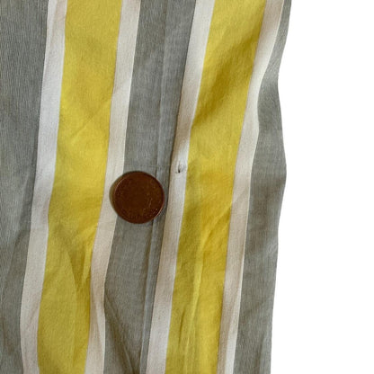 VTG ARMANI EXCHANGE ITALIAN YELLOW GREY WHITE STRIPED DESIGNER SHIRT M