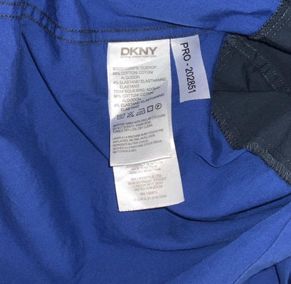 VTG 90S DKNY BLACK BLUE COLOUR BLOCK DESIGNER LONG SLEEVED SHIRT SMALL