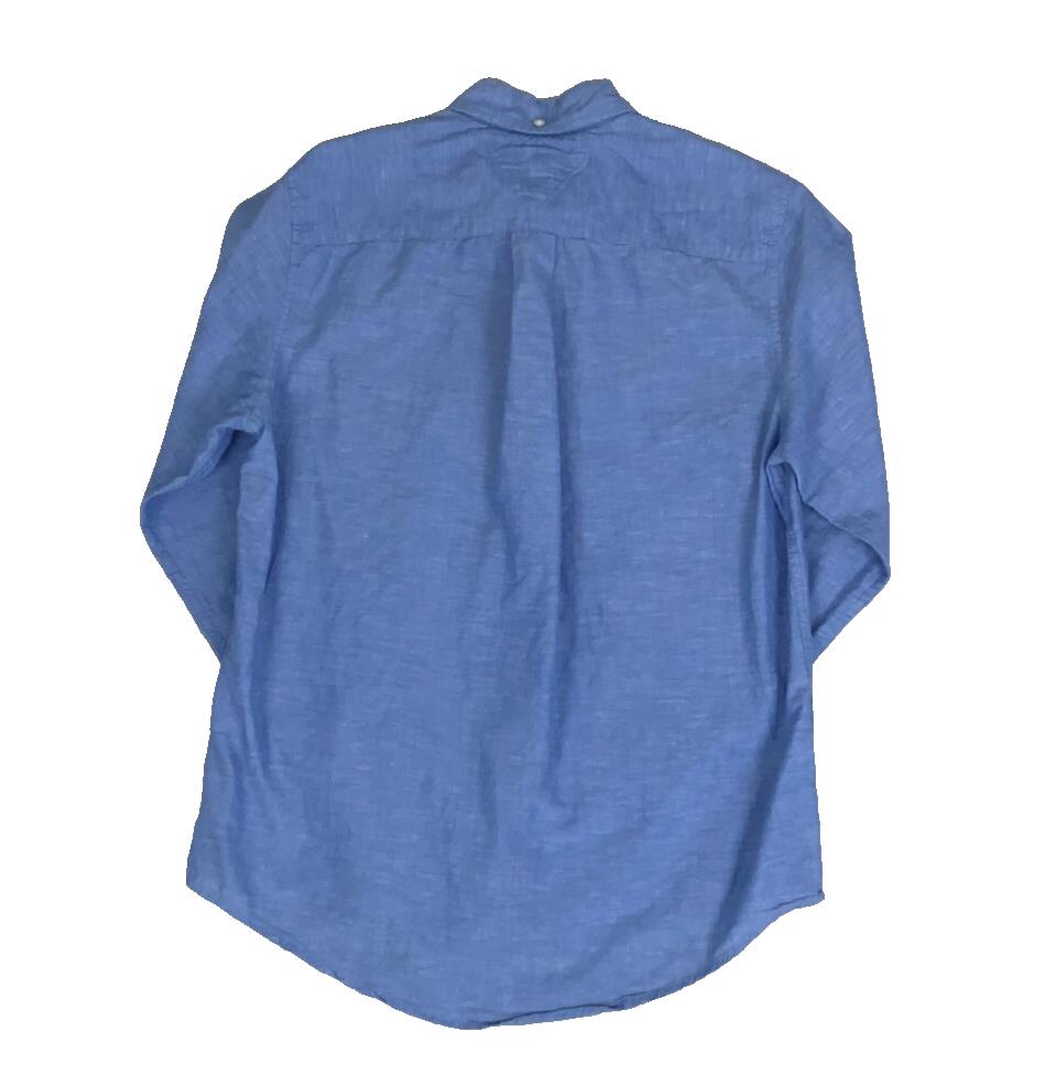 VTG TOMMY HILFIGER BLUE BOTTON DOWN LONG SLEEVED SHIRT MEDIUM