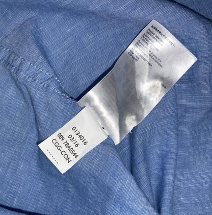 VTG TOMMY HILFIGER BLUE BOTTON DOWN LONG SLEEVED SHIRT MEDIUM