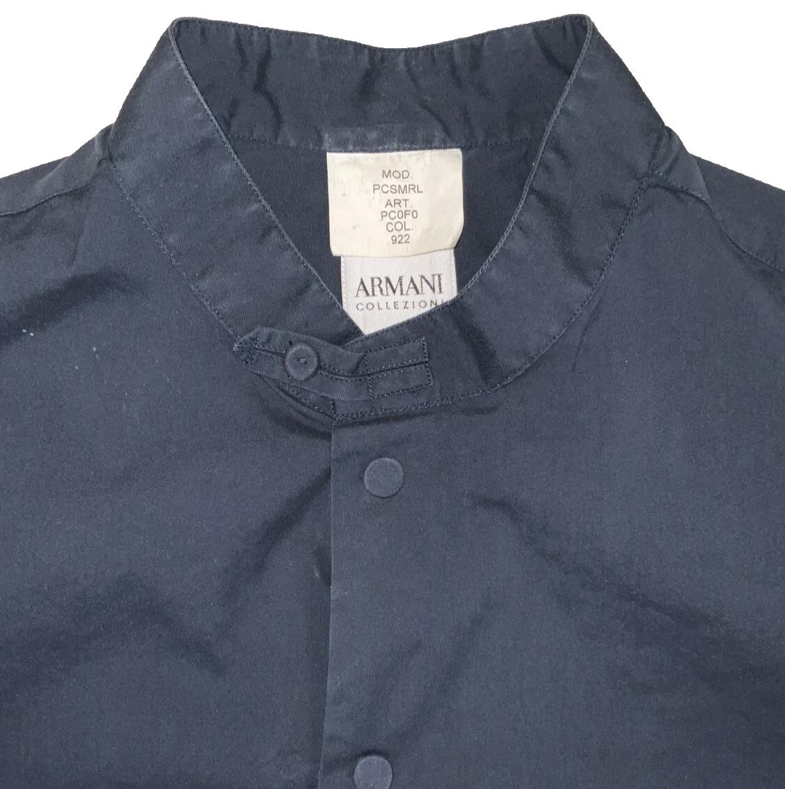 VTG ARMANI COLLEZIONI BLACK HIGH-QUALITY DESIGNER FORMAL SHIRT M