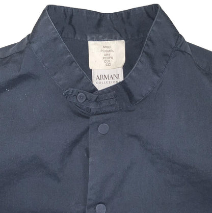VTG ARMANI COLLEZIONI BLACK HIGH-QUALITY DESIGNER FORMAL SHIRT M