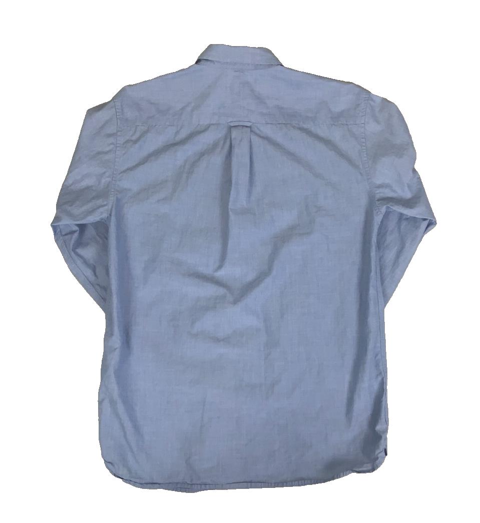 VTG FRED PERRY OXFORD LIGHT BLUE LONG SLEEVED SHIRT SMALL
