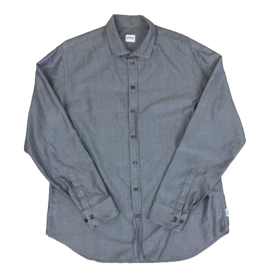 VTG ARMANI COLLEZIONI GREY BUTTON DOWN LONG SLEEVED SHIRT LARGE