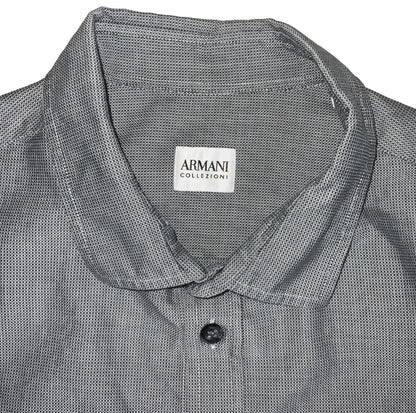 VTG ARMANI COLLEZIONI GREY BUTTON DOWN LONG SLEEVED SHIRT LARGE