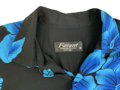 VTG FAVANT RAYON MADE IN HAWAII HAWAIIAN ALOHA SHIRT TIKI ROCKABILLY SURF M 40”