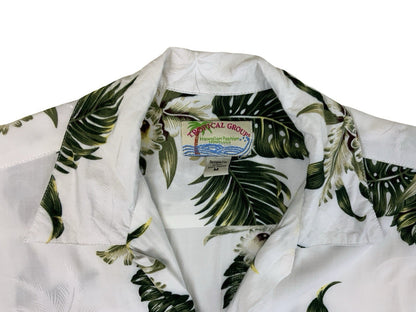 VTG RAYON TROPICAL MADE IN HAWAII HAWAIIAN ALOHA SHIRT TIKI ROCKABILLY M 40”
