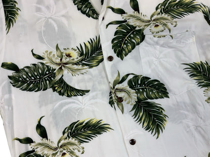 VTG RAYON TROPICAL MADE IN HAWAII HAWAIIAN ALOHA SHIRT TIKI ROCKABILLY M 40”