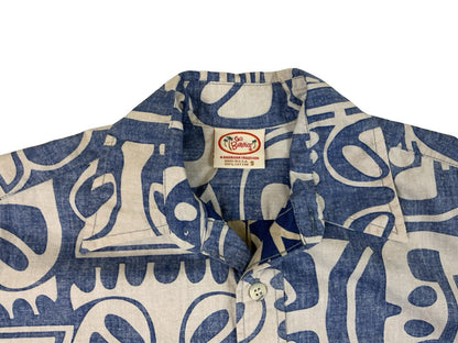 VTG GO BAREFOOT MADE IN HAWAII HAWAIIAN ALOHA SHIRT TIKI ROCKABILLY SURF S 36”