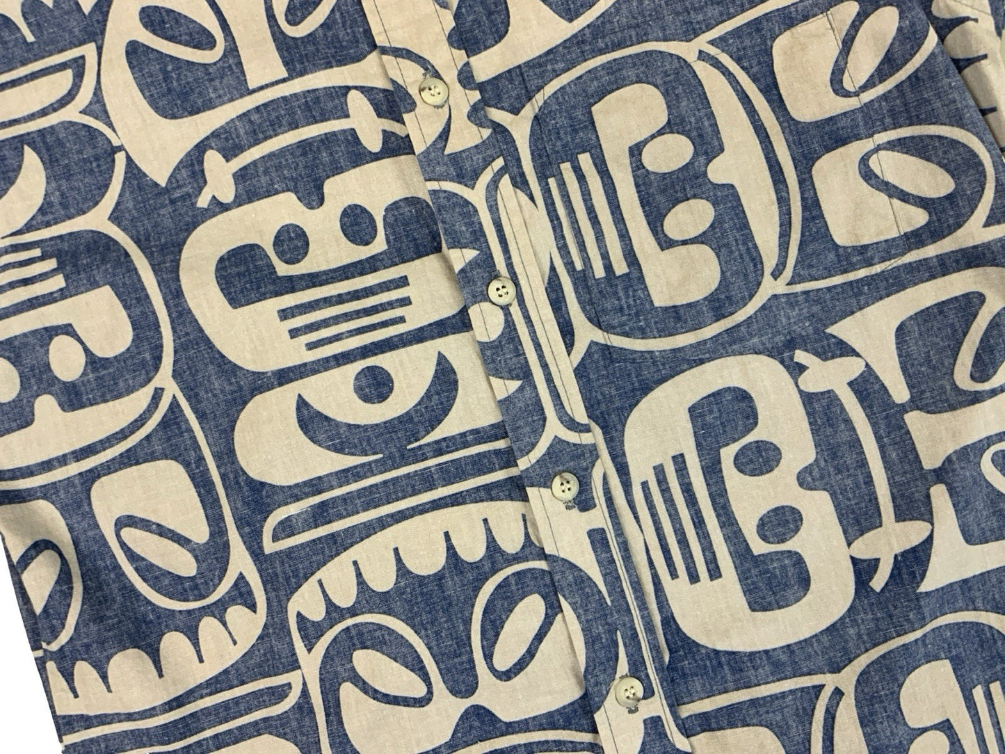 VTG GO BAREFOOT MADE IN HAWAII HAWAIIAN ALOHA SHIRT TIKI ROCKABILLY SURF S 36”