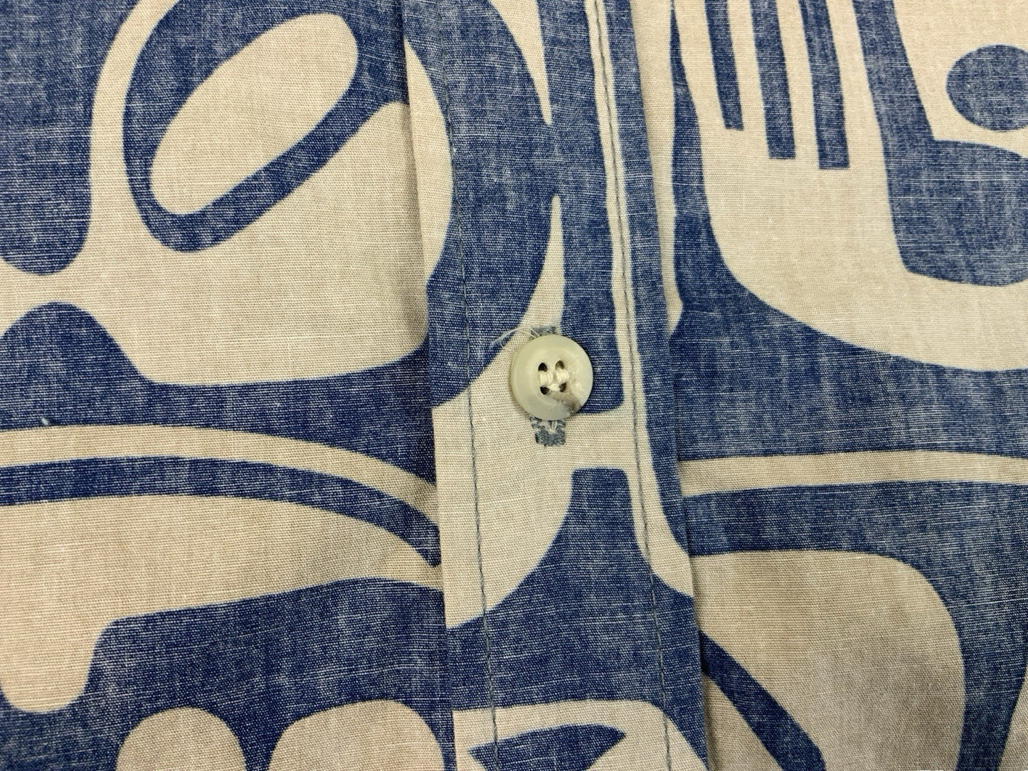 VTG GO BAREFOOT MADE IN HAWAII HAWAIIAN ALOHA SHIRT TIKI ROCKABILLY SURF S 36”