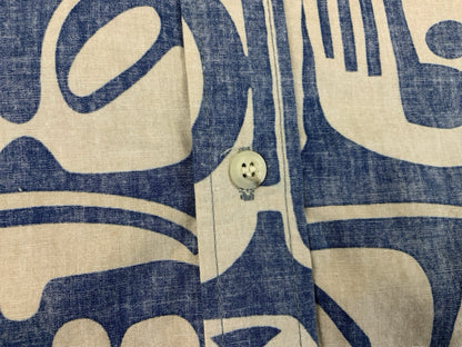 VTG GO BAREFOOT MADE IN HAWAII HAWAIIAN ALOHA SHIRT TIKI ROCKABILLY SURF S 36”