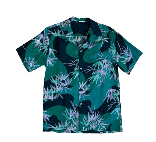 VTG MADE IN HAWAII HAWAIIAN ALOHA SHIRT COTTON TIKI ROCKABILLY S 37”