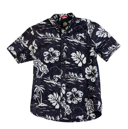 VTG REYN SPOONER HAWAIIAN MADE ALOHA SHIRT COTTON TIKI ROCKABILLY M 40”