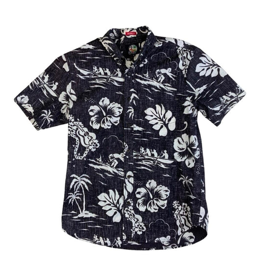 VTG REYN SPOONER HAWAIIAN MADE ALOHA SHIRT COTTON TIKI ROCKABILLY M 40”