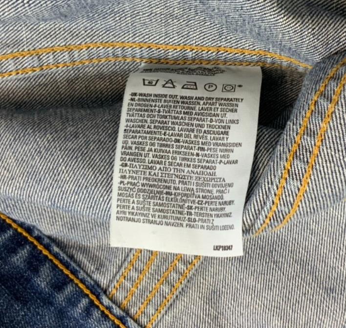 VTG 90s 00s y2k LEVI'S 'FOR GIRLS' STONE WASHED DISTRESSED DENIM JACKET SMALL 10