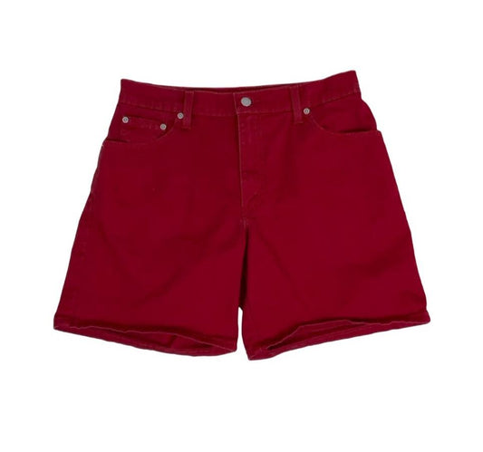 VTG 90s y2k LEVI'S RED LOW-RISE SUMMER HOLIDAY BEACH MOM DENIM SHORTS S 10