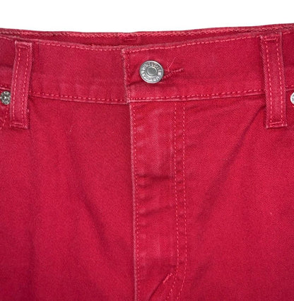 VTG 90s y2k LEVI'S RED LOW-RISE SUMMER HOLIDAY BEACH MOM DENIM SHORTS S 10