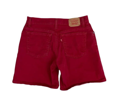 VTG 90s y2k LEVI'S RED LOW-RISE SUMMER HOLIDAY BEACH MOM DENIM SHORTS S 10