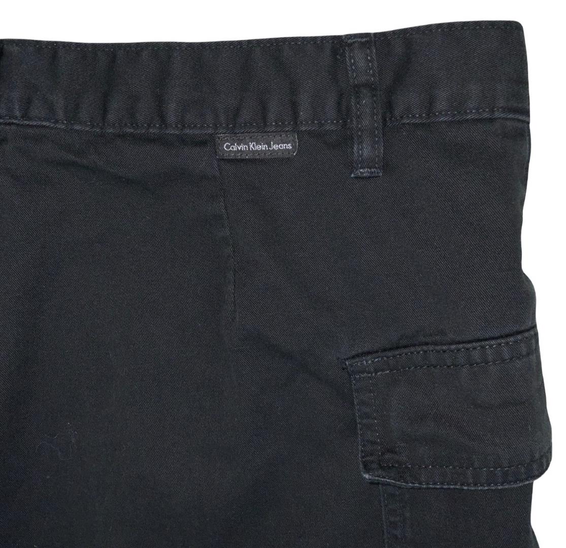 VTG 90s 'CALVIN KLEIN JEANS' BLACK CARGO SUMMER BEACH HOLIDAY HOT PANTS SHORTS M