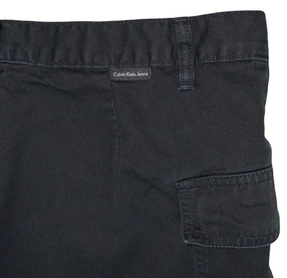 VTG 90s 'CALVIN KLEIN JEANS' BLACK CARGO SUMMER BEACH HOLIDAY HOT PANTS SHORTS M