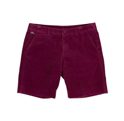 VTG 90s y2k 'LACOSTE' PINK CORDUROY SUMMER BEACH HOLIDAY SHORTS M 12 14