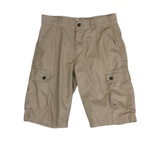 VTG 90s y2k 'LEVI'S' BEIGE CARGO RED TAB HIKING BEACH SUMMER MIDI SHORTS S