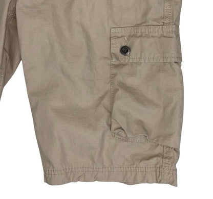 VTG 90s y2k 'LEVI'S' BEIGE CARGO RED TAB HIKING BEACH SUMMER MIDI SHORTS S