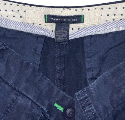 VTG 90s 'TOMMY HILFIGER' NAVY BLUE SUMMER BEACH HOT PANTS SHORT SHORTS S 10