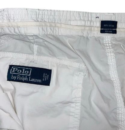 VTG 90s POLO by RALPH LAUREN WHITE CARGO BEACH SUMMER HOLIDAY SHORTS M 14