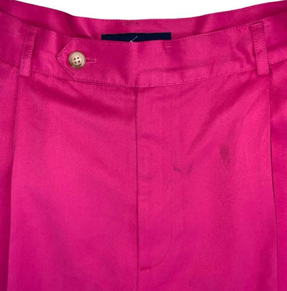 VTG 90s 'RALPH LAUREN' HIGH-WAIST PINK SUMMER DISCO HOLIDAY CHINO SHORTS S 10