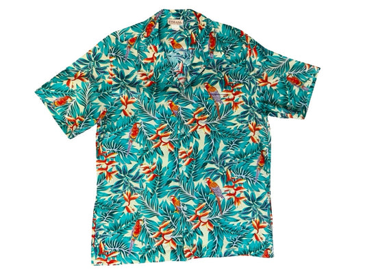 VTG EVALANI HAWAIIAN MADE ALOHA SHIRT COTTON TIKI ROCKABILLY HAWAII SURF L 42”