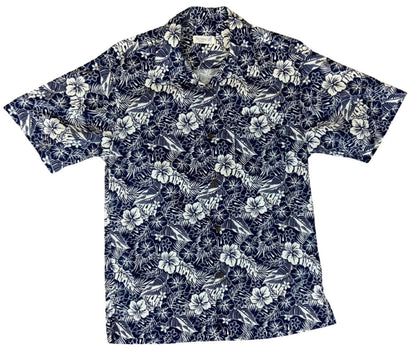 VTG FREE NATURE HAWAIIAN MADE ALOHA SHIRT COTTON TIKI ROCKABILLY HAWAII SMALL