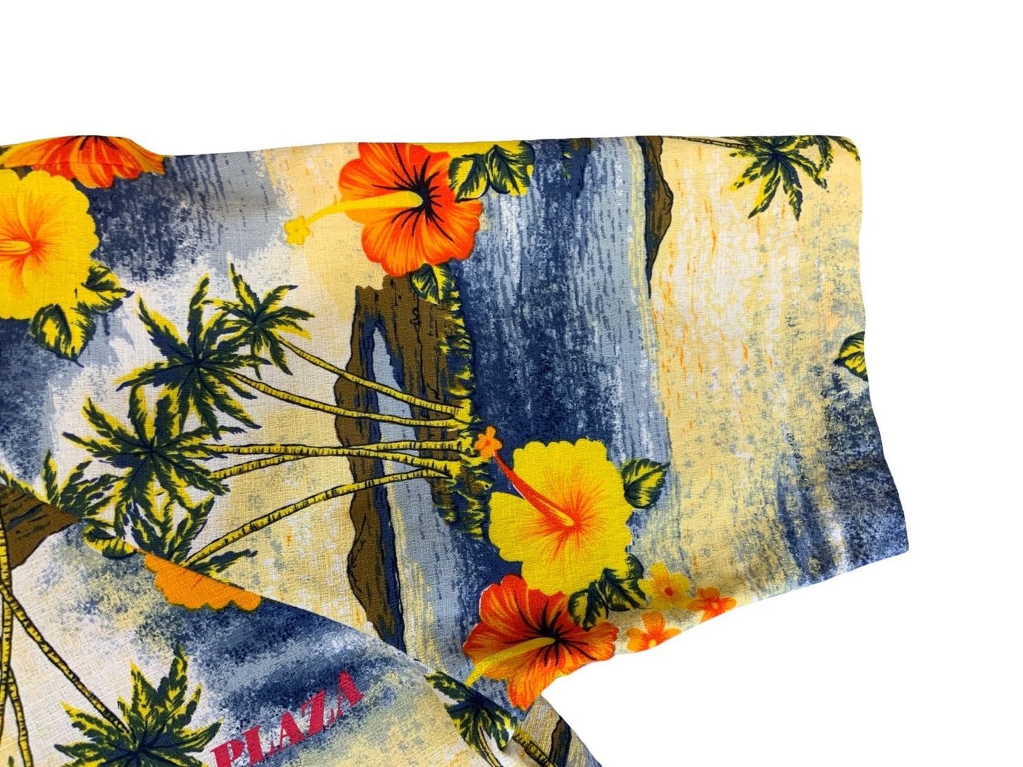 VTG SANTE BARK CLOTH HAWAIIAN MADE ALOHA SHIRT COTTON TIKI ROCKABILLY MEDIUM