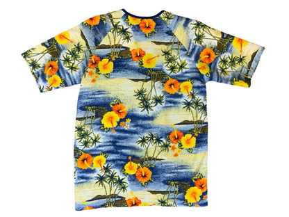 VTG SANTE BARK CLOTH HAWAIIAN MADE ALOHA SHIRT COTTON TIKI ROCKABILLY MEDIUM