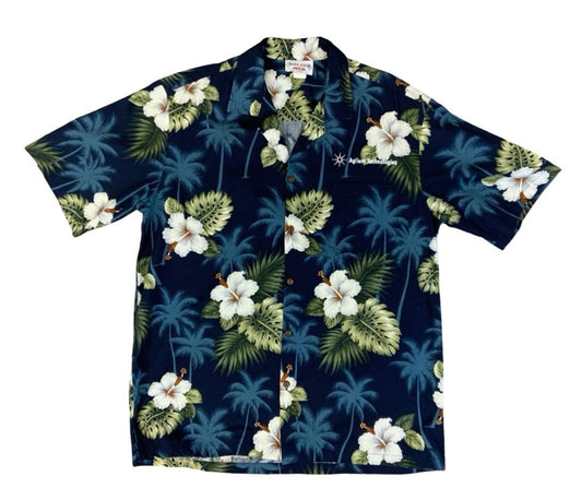 VTG PACIFIC LEGEND HAWAIIAN MADE ALOHA SHIRT COTTON TIKI ROCKABILLY HAWAII LARGE