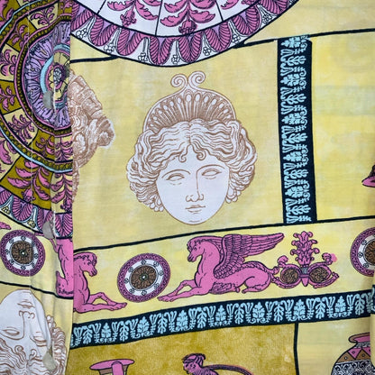 VTG YELLOW PURPLE GRAPHIC ANCIENT GREEK MYTHOLOGY SHORT-SLEEVED SHIRT LARGE 16