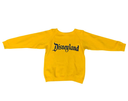 VTG 50s 60s GENUINE USA DISNEYLAND USA SWEATSHIRT REVERSE WEAVE FLOCK LOGO SMALL