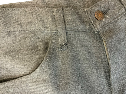 VTG 70s USA MADE LEVIS POLYESTER BOOTCUT SLACKS TROUSERS BLACK/GOLD TAB W33 L30