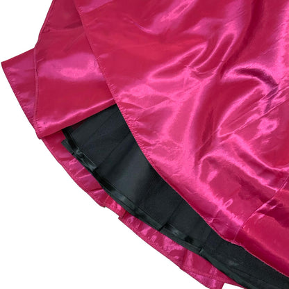 VTG 90s 'LAURA ASHLEY' BLACK PINK VELVET TEFFETA TUTU MINI STRAPLESS DRESS XS