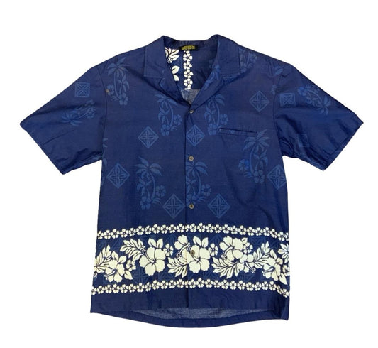 VTG ROYAL CREATIONS HAWAIIAN MADE ALOHA SHIRT COTTON TIKI ROCKABILLY MEDIUM