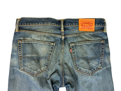 LEVIS 508 REDLINE SELVEDGE MENS RED TAB RAW DENIM JEANS ROCKABILLY 34” W 31” L