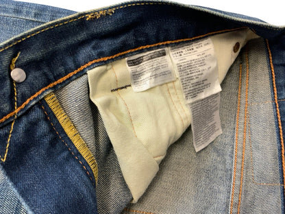 LEVIS 508 REDLINE SELVEDGE MENS RED TAB RAW DENIM JEANS ROCKABILLY 34” W 31” L